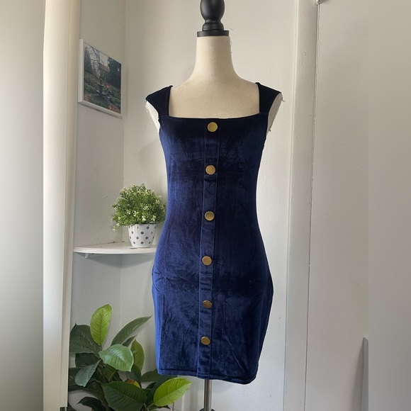 NWT DOCELLE Pencil dress, mini dress women blue, ELASTICIZED Size XL - Picture 15 of 15